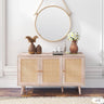 Ferrero Natural and Woven Rattan 3 Door Medium Sideboard - 120cm