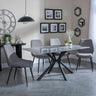 Ripon Grey Ceramic Dining Set - Darwin Grey Fabric Dining Chair-6
