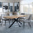 Ezra Oak Dining Set with Black Spider Legs - Peyton Grey Fabric Dining Chair-3