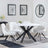 Novara White Ceramic 4 Seater Round Dining Set - 4 Arctic Cream Velvet Fabric Swivel Dining Chair-4