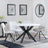 Novara White Ceramic 4 Seater Round Dining Set - 4 Boden Cream Fabric Swivel Dining Chair-2