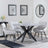 Novara Grey Ceramic 4 Seater Round Dining Set - 4 Ace Beige Fabric Swivel Dining Chair-3