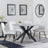 Novara Grey Ceramic 4 Seater Round Dining Set - 4 Darwin Cream Fabric Dining Chair-2