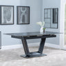 Alpha 4-6 Seater Black Ceramic Extending Dining Table - 140cm-180cm