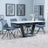 Alpha White Ceramic Extending Dining Set - Boden Dark Grey Fabric Swivel Dining Chair-5