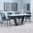 Alpha White Ceramic Extending Dining Set - Corona Light Grey Fabric Dining Chair-7