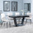 Alpha Black Ceramic Extending Dining Set - Corona Beige Fabric Dining Chair-3