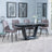 Alpha Black Ceramic Extending Dining Set - Corona Camel Fabric Dining Chair-4