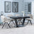 Alpha Black Ceramic Extending Dining Set - Ion Beige Velvet Fabric Swivel Dining Chair-2