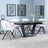 Alpha Black Ceramic Extending Dining Set - Ion Cream Boucle Teddy Fabric Swivel Dining Chair-5