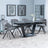 Alpha Black Ceramic Extending Dining Set - Ion Dark Grey Velvet Fabric Swivel Dining Chair-3