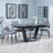 Alpha Black Ceramic Extending Dining Set - Peyton Grey Fabric Dining Chair-3