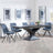 Anvik Black Ceramic Extending Dining Set - Boden Dark Grey Fabric Swivel Dining Chair-5