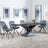 Anvik Black Ceramic Extending Dining Set - Boden Grey Fabric Swivel Dining Chair-6