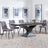 Anvik Black Ceramic Extending Dining Set - Corona Camel Fabric Dining Chair-4