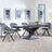 Anvik Black Ceramic Extending Dining Set - Ion Dark Grey Velvet Fabric Swivel Dining Chair-3