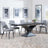 Anvik Black Ceramic Extending Dining Set - Peyton Grey Fabric Dining Chair-3