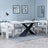 Merlin White Ceramic Dining Set - Kiefer Cream Boucle Fabric Dining Chair-2