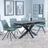 Bari Grey Ceramic Extending Dining Set - Boden Green Fabric Swivel Dining Chair-5