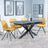 Bari Grey Ceramic Extending Dining Set - Boden Yellow Fabric Swivel Dining Chair-3