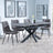 Bari Grey Ceramic Extending Dining Set - Corona Grey Fabric Dining Chair-9