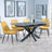 Bari Grey Ceramic Extending Dining Set - Darwin Yellow Fabric Dining Chair-2