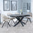 Bari Grey Ceramic Extending Dining Set - Ion Beige Velvet Fabric Swivel Dining Chair-2