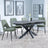 Bari Grey Ceramic Extending Dining Set - Peyton Green Fabric Dining Chair-3