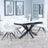 Bari White Ceramic Extending Dining Set - Arctic Cream Velvet Fabric Swivel Dining Chair-4