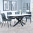 Bari White Ceramic Extending Dining Set - Corona Light Grey Fabric Dining Chair-7