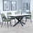 Bari White Ceramic Extending Dining Set - Peyton Green Fabric Dining Chair-3