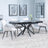 Ripon Black Ceramic Extending Dining Set - Ace Beige Fabric Swivel Dining Chair-3