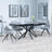 Ripon Black Ceramic Extending Dining Set - Arctic Grey Velvet Fabric Swivel Dining Chair-2