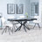 Ripon Black Ceramic Extending Dining Set - Boden Cream Fabric Swivel Dining Chair-2