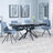 Ripon Black Ceramic Extending Dining Set - Boden Dark Grey Fabric Swivel Dining Chair