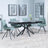Ripon Black Ceramic Extending Dining Set - Boden Green Fabric Swivel Dining Chair-5