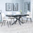 Ripon Black Ceramic Extending Dining Set - Corona Beige Fabric Dining Chair-3