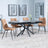 Ripon Black Ceramic Extending Dining Set - Corona Brown Fabric Dining Chair-8