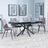 Ripon Black Ceramic Extending Dining Set - Corona Camel Fabric Dining Chair-4