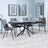 Ripon Black Ceramic Extending Dining Set - Corona Grey Fabric Dining Chair-9