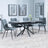 Ripon Black Ceramic Extending Dining Set - Corona Light Grey Fabric Dining Chair-7