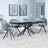 Ripon Black Ceramic Extending Dining Set - Ion Dark Grey Velvet Fabric Swivel Dining Chair-3