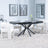 Ripon Black Ceramic Extending Dining Set - Kiefer Cream Boucle Fabric Dining Chair-2