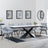 Hayden White Ceramic Extending Dining Set - Ace Grey Fabric Swivel Dining Chair - Get 2 Chairs Free-2