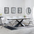 Hayden White Ceramic Extending Dining Set - Boden Cream Fabric Swivel Dining Chair - Get 2 Chairs Free-2