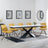 Hayden White Ceramic Extending Dining Set - Boden Yellow Fabric Swivel Dining Chair - Get 2 Chairs Free-3