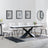 Hayden White Ceramic Extending Dining Set - Corona Beige Fabric Dining Chair-3