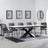 Hayden White Ceramic Extending Dining Set - Corona Grey Fabric Dining Chair-9