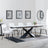 Hayden White Ceramic Extending Dining Set - Peyton Cream Fabric Dining Chair-4