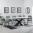 Hayden White Ceramic Extending Dining Set - Peyton Green Fabric Dining Chair-3
